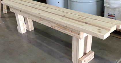 wood bench